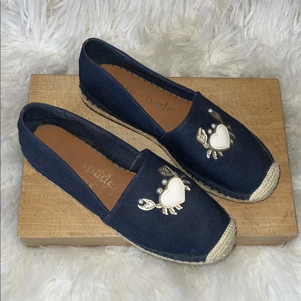Kate Spade New York Beach Date Crab Embellished Espadrilles Shoes